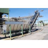 Stainless Steel Accumulation Hopper 16 ft. Length x 4 ft. Deep 2 HP Motor, Includes Incline Elevator