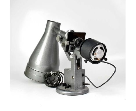 C. & D. ELECTRONIC INSTRUMENTS LTD; a vintage three-lens projection microscope, height approx. 64cm.  Condition Report: - Thi