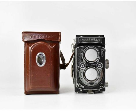 ROLLEIFLEX; a 2.8A Type 1 TLR medium format camera, serial no. 1144882, with Zeiss-Opton Tessar 1:2.8 f=80mm taking lens, ser