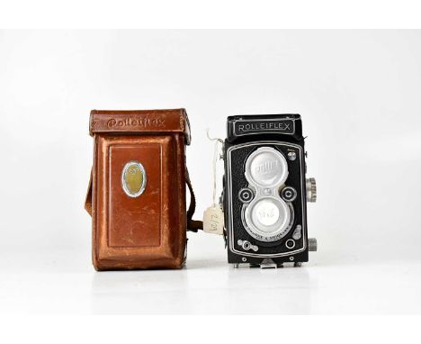 ROLLEIFLEX; an Automat Model 4 TLR medium format camera, serial no. 1266245, with Zeiss-Opton Tessar 1:3.8 f=7.5cm taking len