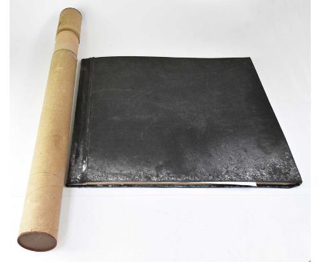 MERSEY DOCKS AND HARBOUR COMPANY; a large bound plan of Liverpool Docks, each page backed with linen, the first two pages wit