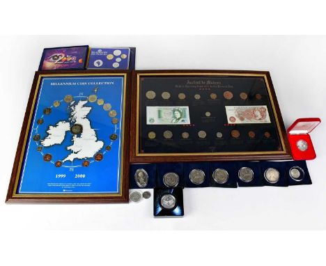 Collectors' coins and coin covers to include 'Ancient to Modern British currency from 1551 to the Present day', 'Millennium C