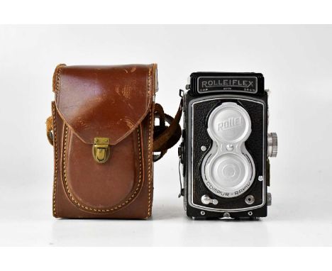 ROLLEIFLEX; a New Standard TLR medium format camera, serial no. 837774, with Carl Zeiss Jena Tessar 1:3.5 f=7.5cm taking lens