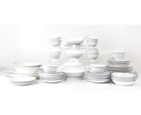 ROYAL DOULTON; a H4911 'Valleyfield' part tea and dinner service including cups, saucers, plates, covered tureen, jug, etc.