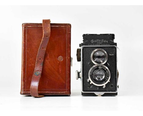 ROLLEIFLEX; an Original 4.5 TLR medium format camera, serial no. 57665, with Carl Zeiss Jena Tessar 1:4.5 f=7.5cm taking lens