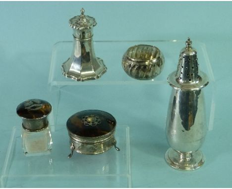 A George V silver Shaker,  by Blackmore & Fletcher ltd., hallmarked London, 1918, of plain tapering cylindrical form, the pie