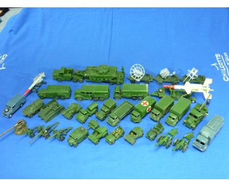 Dinky / Corgi / Lonestar Military diecast Models, a quantity, including 660 Thornycroft Mighty Antar Tank Transporter, 651 Ce