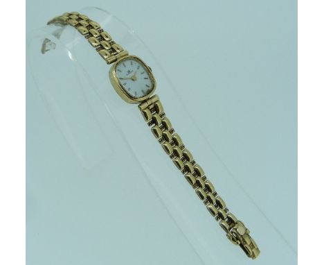 A 9ct gold Marvin lady's Wristwatch, with 9ct gold gate-link bracelet, and a 9ct gold lady's wristwatch with 9ct gold expandi