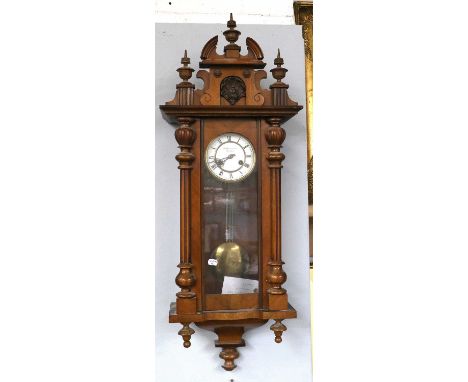 A Vienna Type, striking wall clock, retailed by Fattorini &amp; Sons, BradfordMovement has been put on a short test and is wo