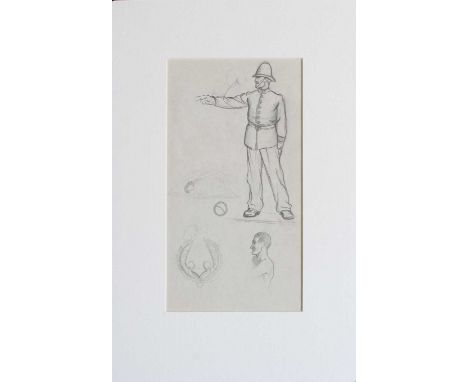 Veronica Burleigh (1909-1999) A Collection of pencil sketches including preliminary works for oil painting in Brighton and Ho