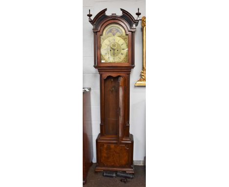 A Mahogany Eight Day Longcase Clock, signed Lawson, Newton, 18th century, 13" arch brass dial, (later movement), 212cm highNo