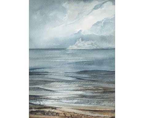 Patrick Hall (b.1935)"Red House, York"Signed pencil and watercolour, together with Tony Denison (b.1937), seascape with Holy 