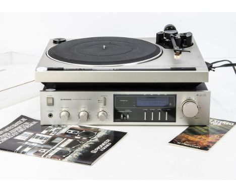 Pioneer Separates, four Pioneer Hi Fi separates, Amplifier SA-520, Tuner TX-520L, Cassette CT-520 and Record Deck PL-320 toge