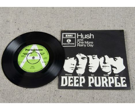 Deep Purple Demo 7" Single, Hush b/w One More Rainy Day - Original UK Demo 7" release 1968 on Parlophone (R 5708) - Picture S