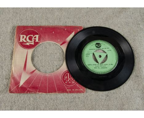 Elvis Presley Demo Single, Santa Bring My Baby Back (To Me) - One Sided UK Demo release 1957 on RCA (H2PB 5531) - Tri Centre 