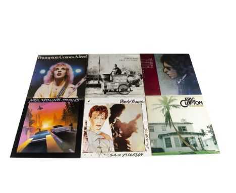 Rock LPs, approximately sixty albums of mainly Classic Rock with artists including David Bowie, Steely Dan, Neil Young, Queen