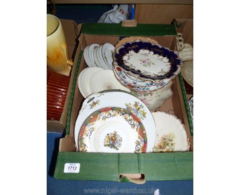 A quantity of plates including Royal Worcester Diamond Jubilee, Royal Doulton 'Desert Star' tea plates etc.