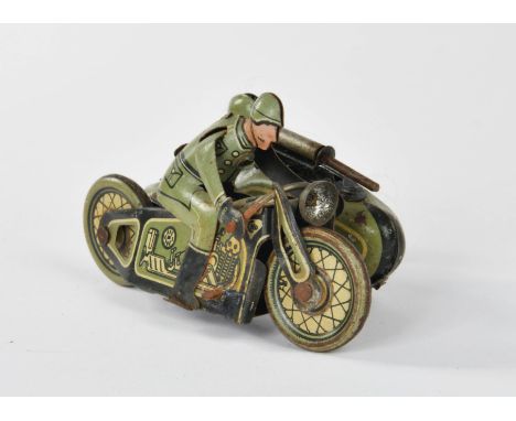 Kellermann, Penny Toy Beiwagenmotorrad K-342, Germany VK, 10 cm, Blech, UW defekt, LM, RS, Z 3