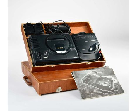Sega Mega Drive Mega CD, Funktion ok, in Holzbox, komplett