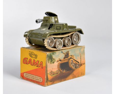 Gama, Panzer, US Z. Germany, 13 cm, Blech, UW ok, min. LM, Okt (Lasche fehlt)