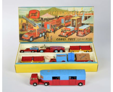 Corgi Toys, Gift Set No 32 Circus + Chipperfields Pferdetransporter, Great Britain, 1:43, Druckguss, min. LM, Z 1-2