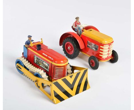 Gescha, Raupenschlepper Type 2K + Gama, Traktor, W.-Germany, 13-16 cm, Blech, UW ok, min. LM, Z 2+