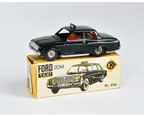 Kellermann, 416 Ford 20 M Taxi, W.-Germany, 13 cm, Blech, Friktion ok, Okt Z 2+, Z 1