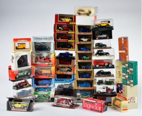 Brum, Solido u.a., 50 Modellautos, 1:43, Druckguss, OVP, teilw. schmutzig, kein Versand