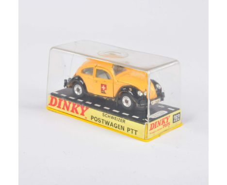 Dinky Toys, VW Käfer 262 - Schweizer Postwagen PTT-, England, 1:43, Druckguss, LM, Okt Z 2, Z 2