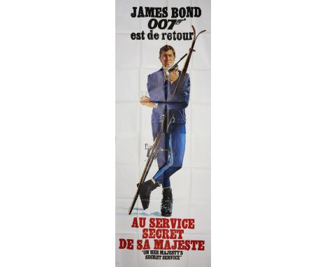 James Bond On Her Majesty's Secret Service (1969) French 2-panel (1st release) poster, with poster illustration by Yves Thos 