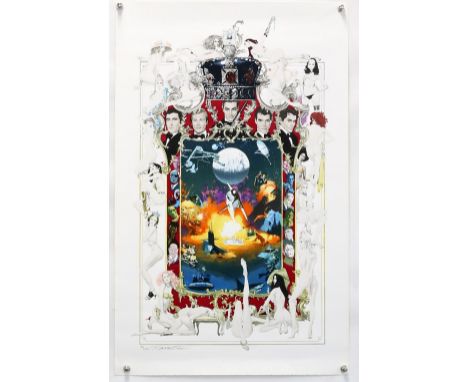 James Bond - 'Agents, Villains and The Babes', hand signed &amp; numbered lithograph by Robert McGinnis, numbered 40/350, rol