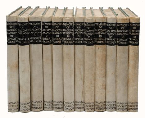 MACHEN, Arthur, Trans. 'The Memoirs of Giacomo Casanova di Seingalt. 12 vols. Ltd to 1000 privately printed for subscribers o