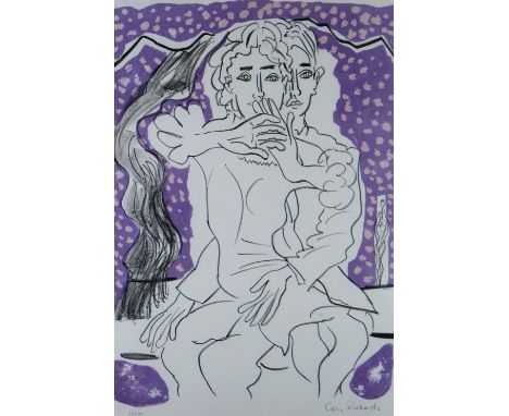 CERI RICHARDS limited edition (14/100) coloured lithograph - entitled 'The Story Lost in the Snow', signed posthumously by th