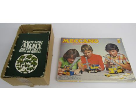 Boxed Meccano Standard Range 3 and unboxed army Multikit