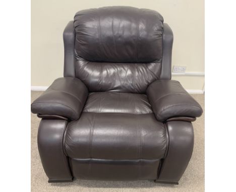 Leather manual recliner armchair