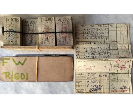 London Transport EMERGENCY TICKET PACK believed to have been used on the last London trolleybus (1521) on the final journey o