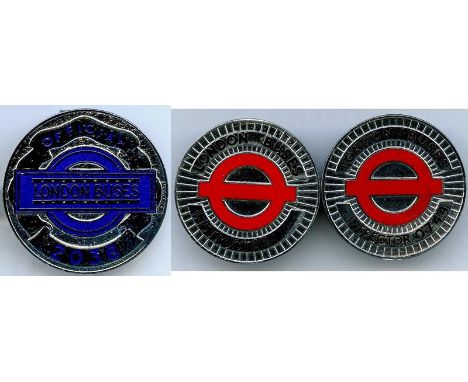 London Buses senior officers' id badges comprising OFFICIAL'S PLATE (serial no 2036) issued for use as identification when on