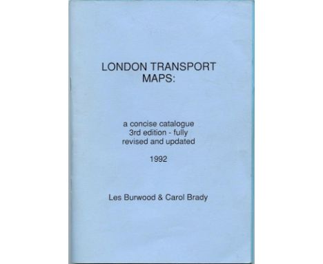 London Transport Maps' 96pp soft-cover BOOKLET  by Burwood & Brady, the definitive guide to all maps published by LT and pred