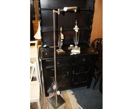 TWO MODERN TABLE LAMPS PLUS A LAMP STANDARD (3) A/F