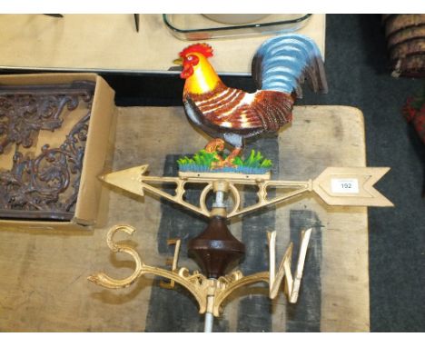 ***A MODERN CAST METAL COCKEREL WEATHER VANE
