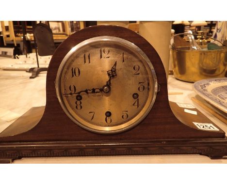 Vintage oak cased chiming mantle clock. Not available for in-house P&amp;P, contact Paul O'Hea at Mailboxes on 01925 659133 