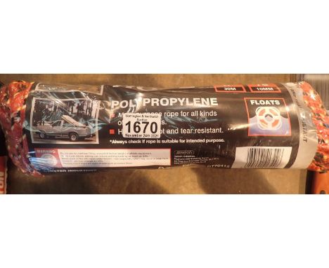 New multi-purpose polypropylene rope, 100ft. P&amp;P Group 1 (£14+VAT for the first lot and £1+VAT for subsequent lots) 
