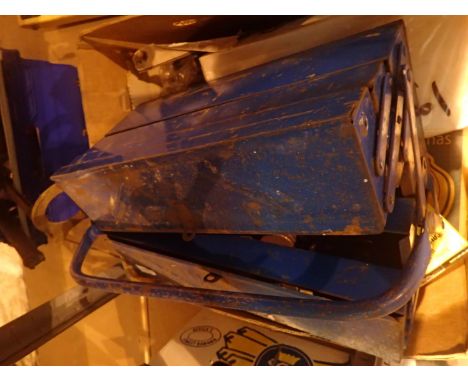 Box of mixed workshop tools including a metal toolbox. Not available for in-house P&amp;P, contact Paul O'Hea at Mailboxes on