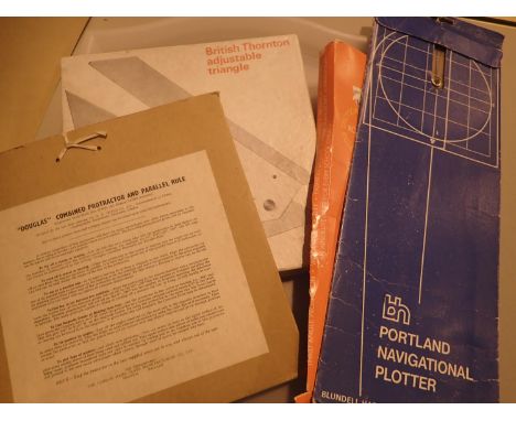 Tray of sailing navigation aids to include a Portland navigation plotter. P&amp;P Group 2 (£18+VAT for the first lot and £3+V