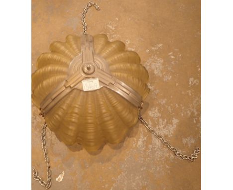 Vintage sectional glass ceiling shade. Not available for in-house P&amp;P, contact Paul O'Hea at Mailboxes on 01925 659133