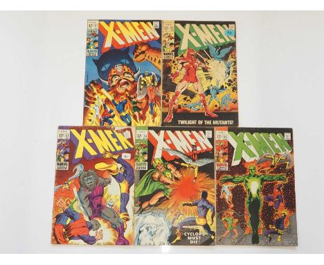 X-MEN #51, 52, 53, 54, 55 (5 in Lot) - (1968/1969 - MARVEL) - Includes the first appearance and origin of Alex Summers, the f