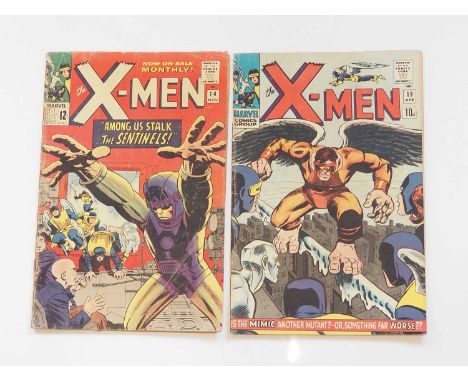 X-MEN #14 &amp; 19 (2 in Lot) - (1965/1966 - MARVEL - US &amp; UK Price Variant) - Includes the first appearance of the Senti
