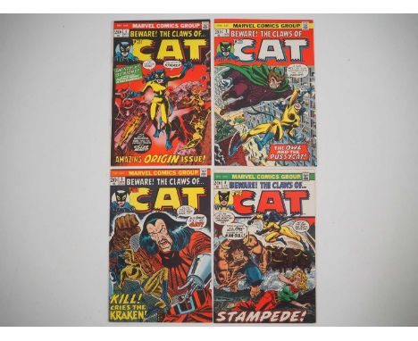 BEWARE THE CLAWS OF THE CAT #1, 2, 3, 4 (4 in Lot) - (1972/1973 - MARVEL) - Includes the first appearance and origin of The C