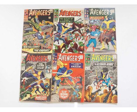 AVENGERS #31, 32, 33, 34, 35, 36 (6 in Lot) - (1966/1967 - MARVEL - US & UK Price Variant) - Includes the first appearances o