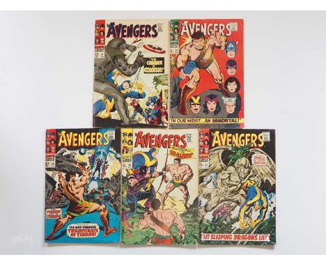 AVENGERS #37, 38, 39, 40, 41 (5 in Lot) - (1967 - MARVEL - US & UK Price Variant) - Includes the first meeting between Hercul